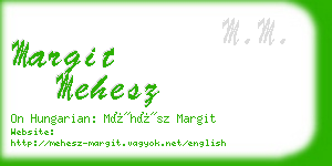 margit mehesz business card